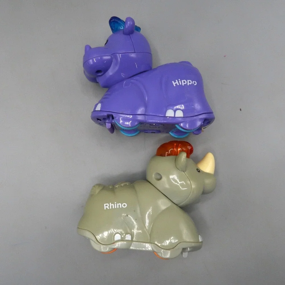 VTech Go! Go! Smart Wheels Hugh the Hippo & Rhino Zoo Animal Lights Sound